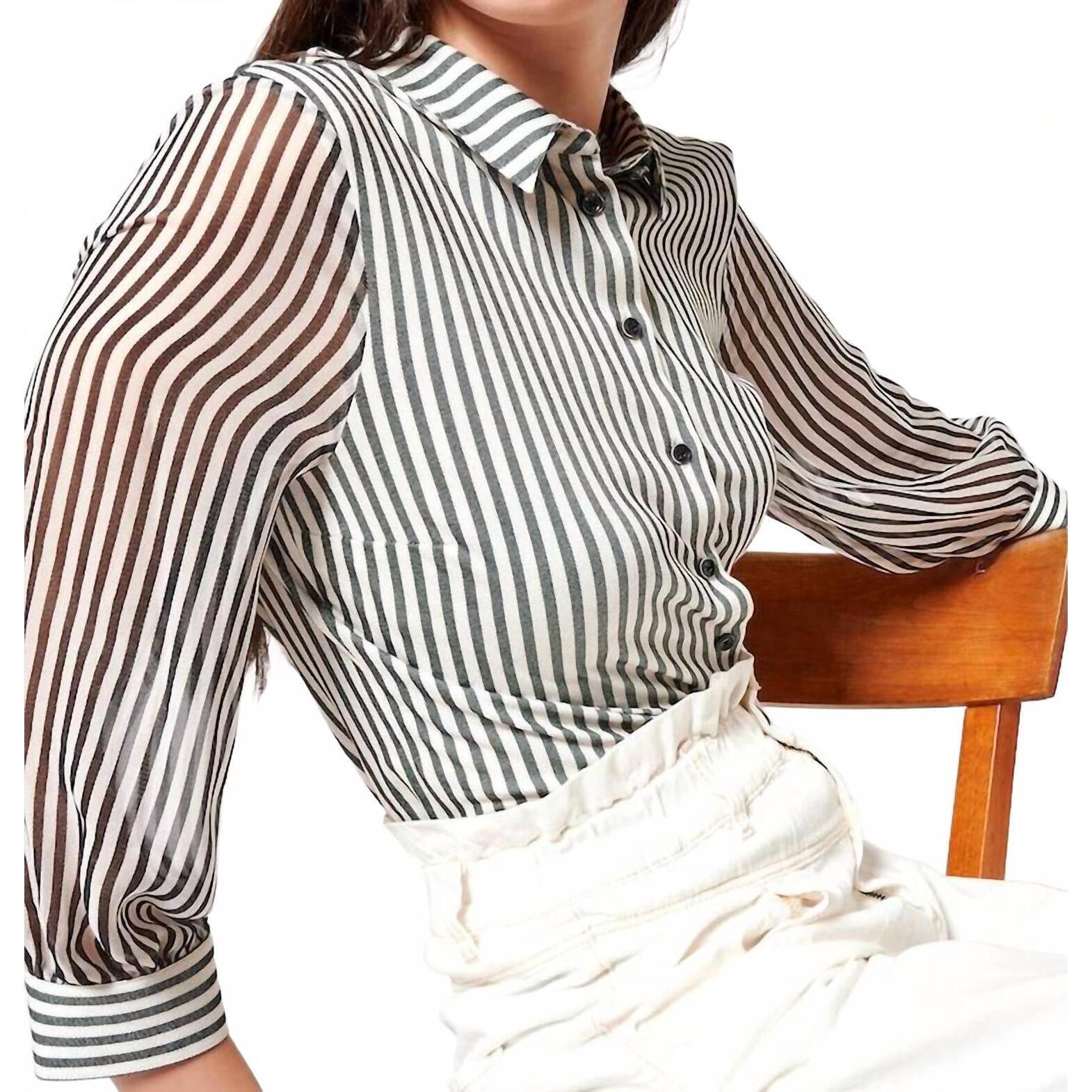 New Desoto Pia Classic Stripe Blouse